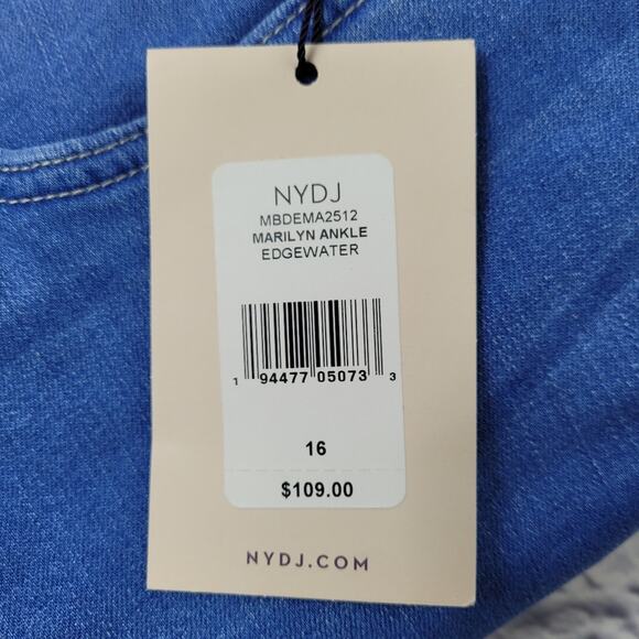 NYDJ Marilyn Edgewater Straight Ankle Jeans size 16 - Picture 11 of 16